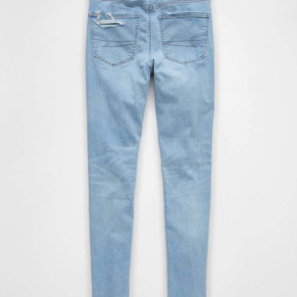 Stylish Sky Blue Skinny Jeans for Women - Picture 6 of 7